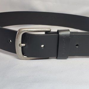 Tommy Hilfiger Black Leather Belt Women Medium